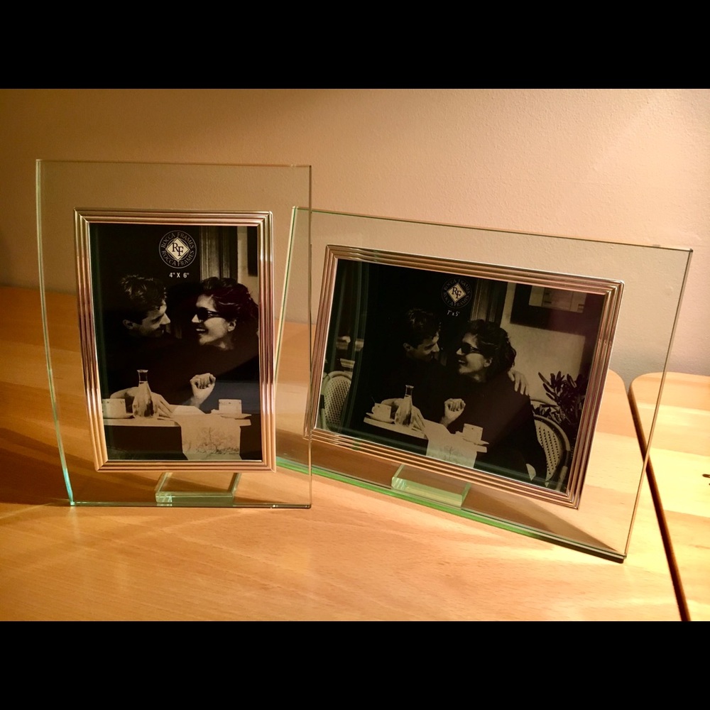 Modern Glass Picture Frame Set of 2
